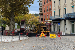 La circulation est fermée sur l'avenue jusqu'au 30 octobre