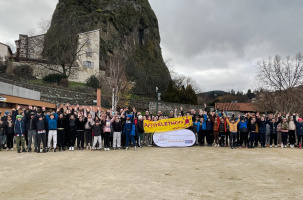 Elèves, élus et animateurs étaient réunis pour la Téléthon