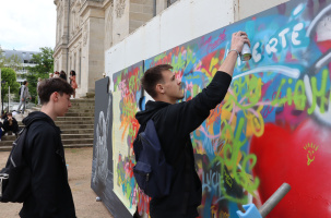 La culture, exutoire de toutes les pensées. Ici, sur la fresque du Village santé au Puy.