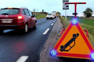 panneau accident de la route