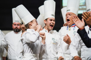 La joie de Paul Marcon au moment de décrocher le Bocuse d'or France 2023