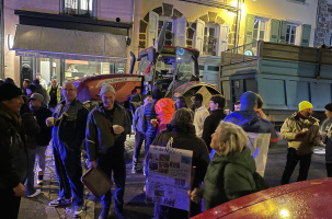 L'accès à la rue Vibert est bloquée par les forces de l'ordre