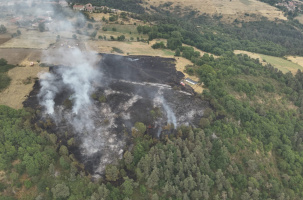 Plus de cinq hectares ont brûlés sur la commune de Tiranges