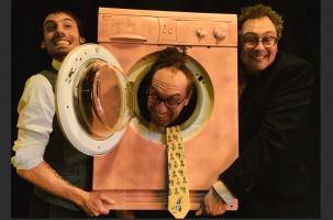 Camille, Thierry, Pierre et leur machine à laver la taciturnité.