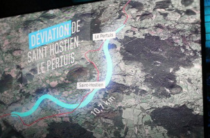 La déviation St-Hostien/Le Pertuis... intense sujet de débats et d'opinions diverses.