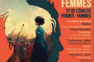 L'affiche du programme à la MPT de Chadrac en ce 8 mars 2023.