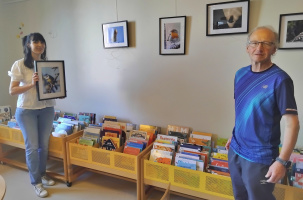Bernard Pouderoux et Sophie Jamon, bibliothécaire