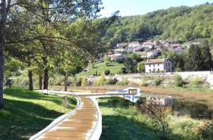 Croquis de la future promenade en bois à Brives-Charensac