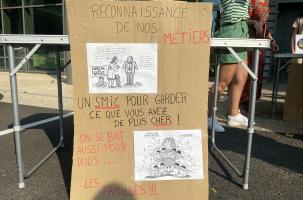 "Le smic pour garder ce que vous avez de plus cher". Lourde responsabilité pas reconnue.