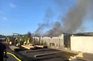 Un incendie s'est déclaré dans un entrepôt de l'entreprise Vacher à Allègre