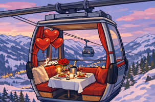 La Saint-Valentin dans un téléphérique à Super Besse