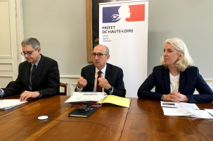 Stéphane Le Goaster , Yvan Cordier et Nathalie Cencic ont présenté le bilan des crues