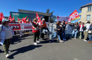 Les syndicats mobilisés devant la Maison départementale de l'autonomie
