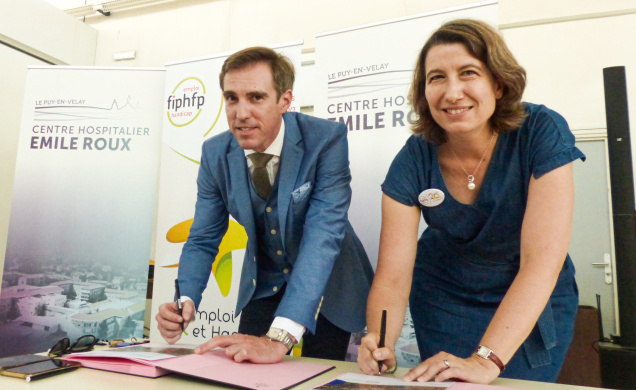 Marine Neuville, Directrice du FIPHFP et Julien Keunebroek, directeur du CHER