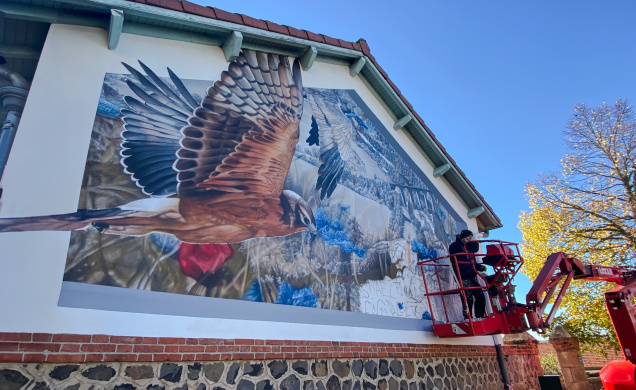 Après cinq semaine de travail, la fresque sera bientôt achevée