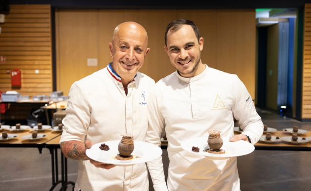 Guillaume Abrevoir en compagnie de son mentor Jean-Jacques Borne, MOF