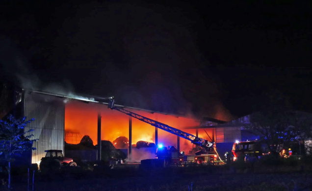 Le bâtiment en flamme 