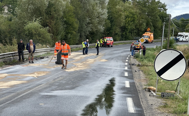L'accident de la route, un choc frontal, s'est passé sur la RN 88 à Saint-Pierre-Eynac.