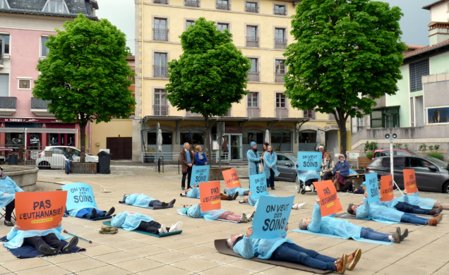 Rassemblement place Cadelade d'Alliance VITA, le 12 mai 2025