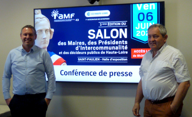 Antoine Wassner à gauche, président CCI 43 et Bernard Souvignet à droite, président AMF 43