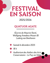 Concert du Quatuor Agate_Le Puy-en-Velay