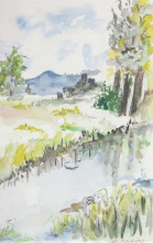 Exposition d'aquarelles de Georges Pugnière_Brives-Charensac