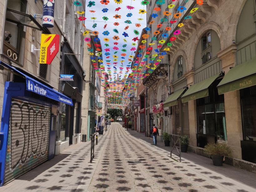 Rue Porte Aiguières au Puy-en-Velay.