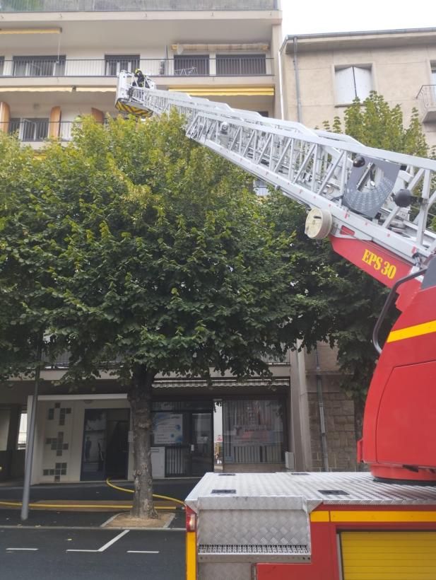 Camion grande échelle des pompiers de Haute-Loire