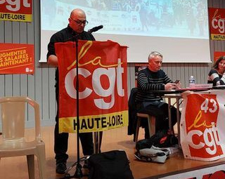 Pierre Marsein, nouvellement réélu secrétaire général de la CGT de Haute-Loire.