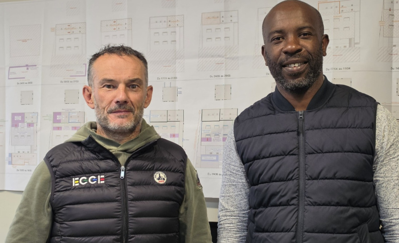 Damien Branche de l'entreprise EGGE (Polignac) et Adama Tapsoba, créateur de Connexions.