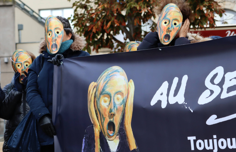 Le Cri de Munch...employé par Alliance Vita comme symbole d'effroi et de douleur. 