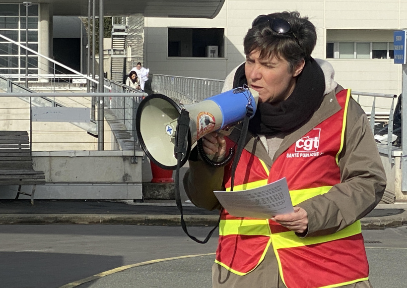 Amandine Rabeyrin est la fer de lance des revendications du personnel au CHER. 