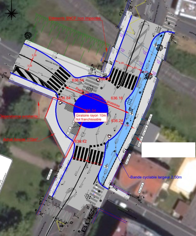 Projet du rond-point à Vals-près-le-Puy