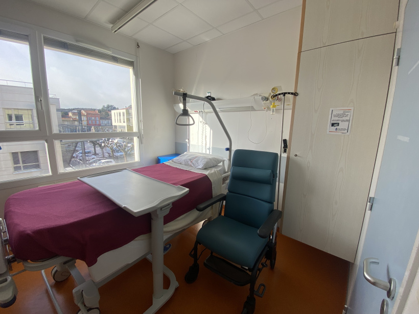 Les chambres sont pensées pour une prise en chargé particulière