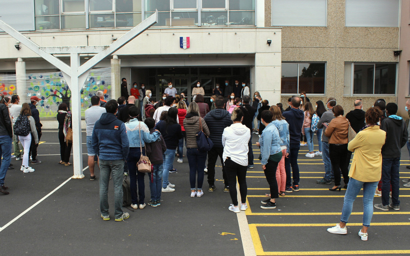 Les sirènes de toutes les écoles, comme le collège brivois Anne Frank, ont retenti.  
