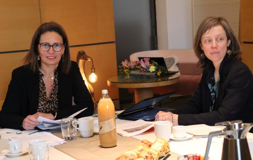 Corinne Bringer, Conseillère dép, et Anne-Laure Delorme, Directrice déléguée à la culture.