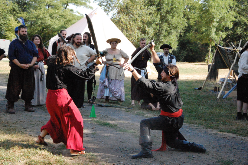 Scène de combat entre pirates