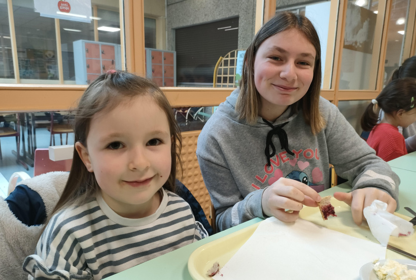 Tout plein de de sourires au menu du petit déjeuner. 