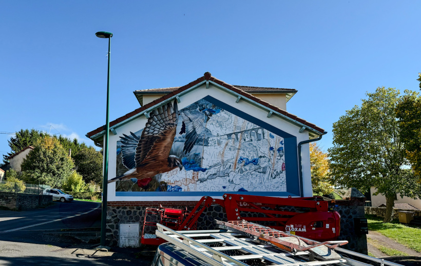 La fresque apparaît, jour après jour