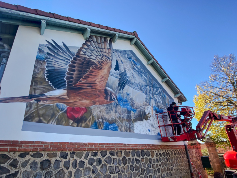Après cinq semaine de travail, la fresque sera bientôt achevée