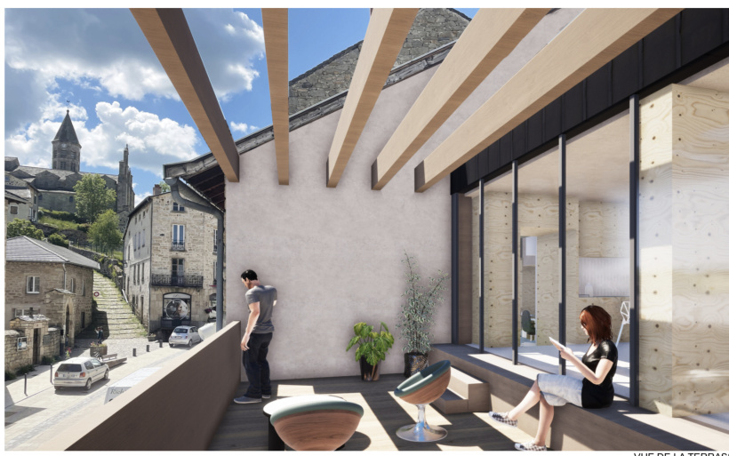 Photo archive. L'espace coworking de la rue Chaussade à Saint-Julien-Chapteuil.