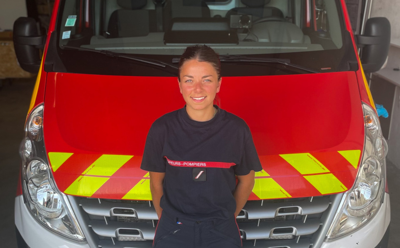 Léa Lavorel, sapeur-pompier volontaire à la caserne de Rosières Beaulieu 