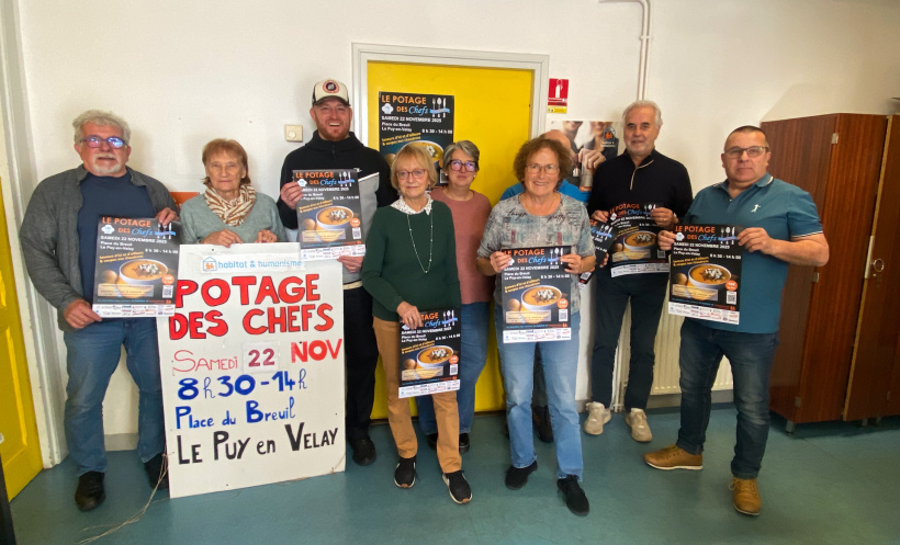 Guillaume Fourcade aux côtés des bénévoles Habitat et Humanisme