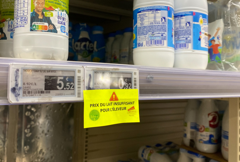 Moins d'un euro le litre de lait