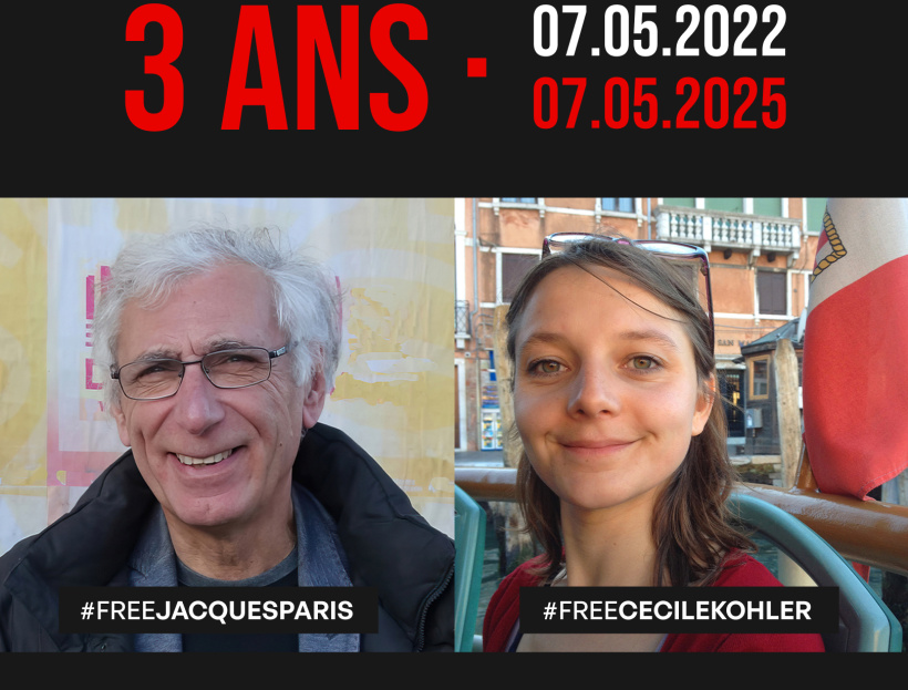 Jacques Paris et Cécile Kohler dans une situation de détresse extrême en Iran.