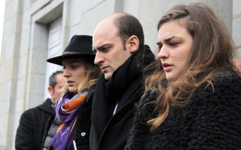 Jean-Noël Barrot, lors de l'enterrement de son père à Yssingeaux, le 9 décembre 2014.