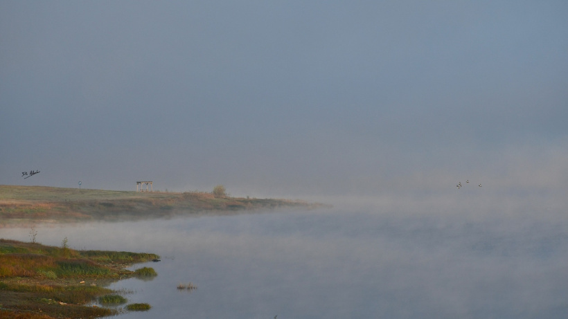 Quand le ciel et l'eau se confondent dans l'écrin mirifique de Naussac. 