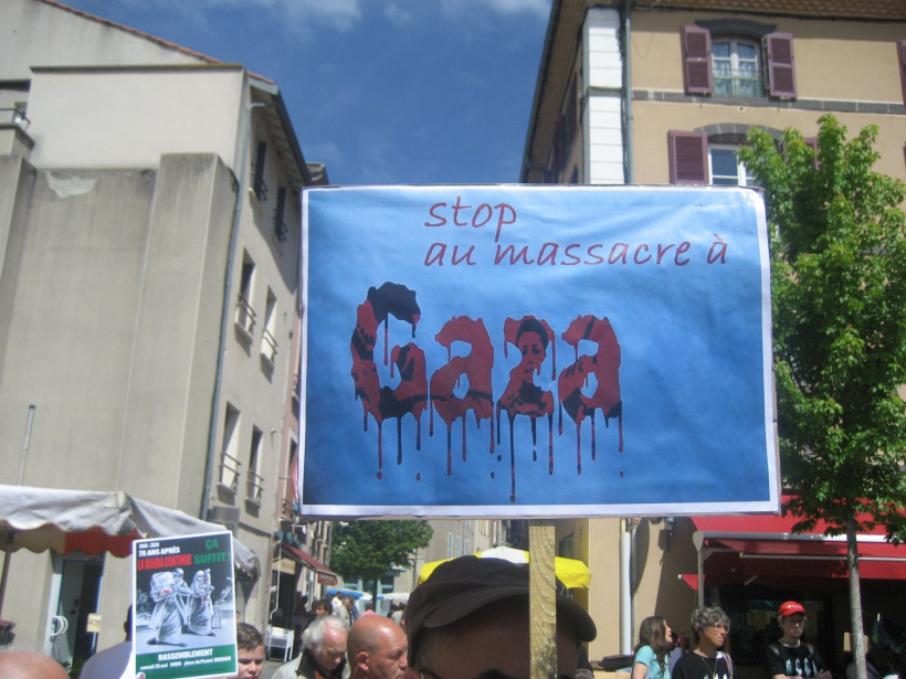 Manifestation Brioude soutien au peuple palestinien