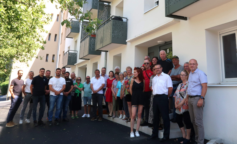 Les partenaires rassemblés pour inaugurer l'achèvement des importants travaux. 