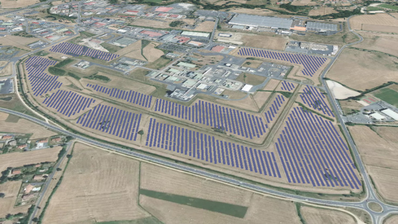 Projet de l'implantation des panneaux photovoltaïques autour de l'entreprise Fareva. 